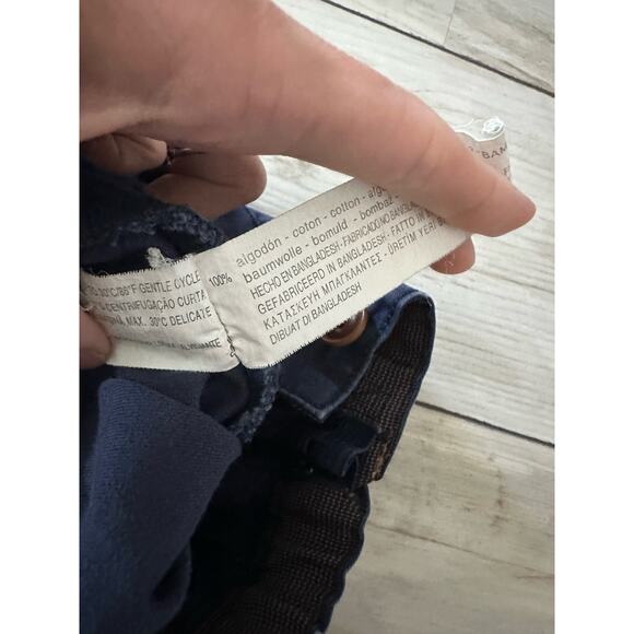 Zara Pants Baby Boy 9-12 Months Navy Blue Chino Cotton Adjustable Waist - Picture 2 of 7